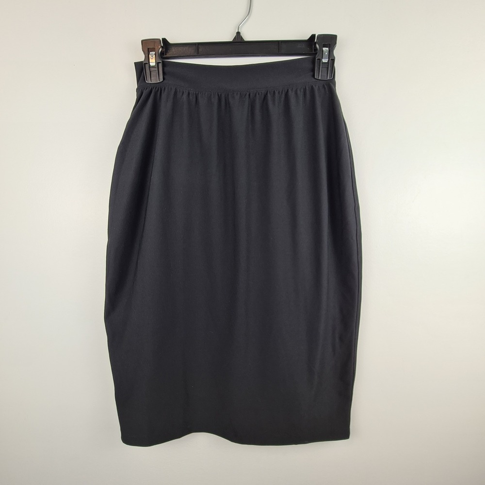 Spanx Black Pencil Skirt Shapewear Lining Elastic Waist Career Size Medium